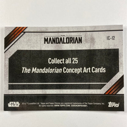 Topps Chrome The Mandalorian IC-12 Concept Card Refractor
