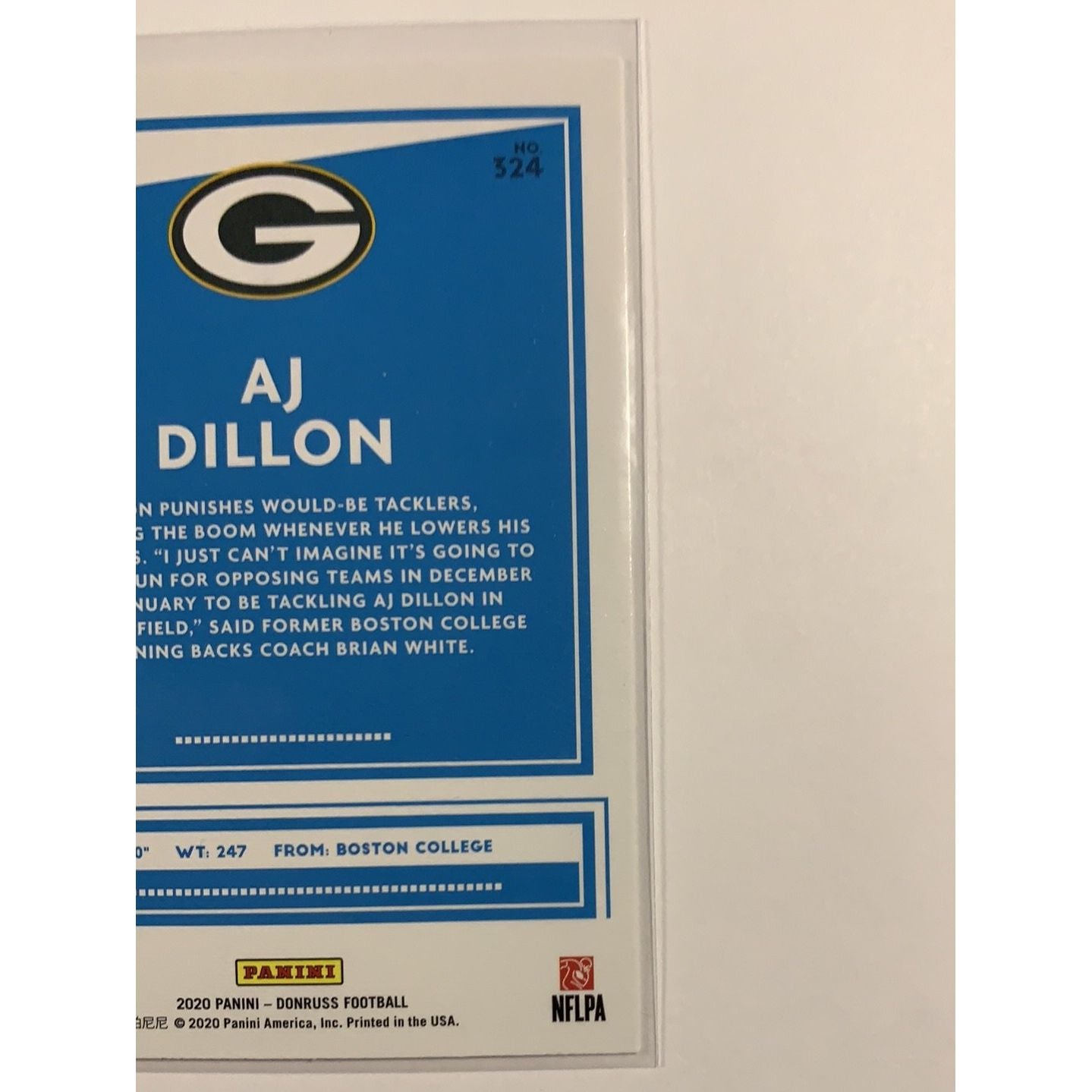  2020 Donruss Optic Aj Dillon Canvas Rated Rookie  Local Legends Cards & Collectibles