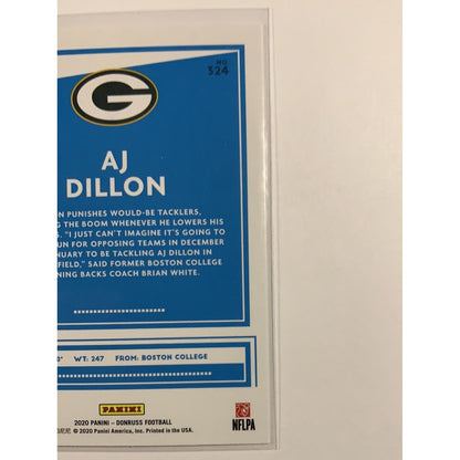  2020 Donruss Optic Aj Dillon Canvas Rated Rookie  Local Legends Cards & Collectibles