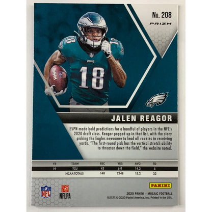 2020 Mosaic Jalen Reagor Silver Mosaic Prizm RC