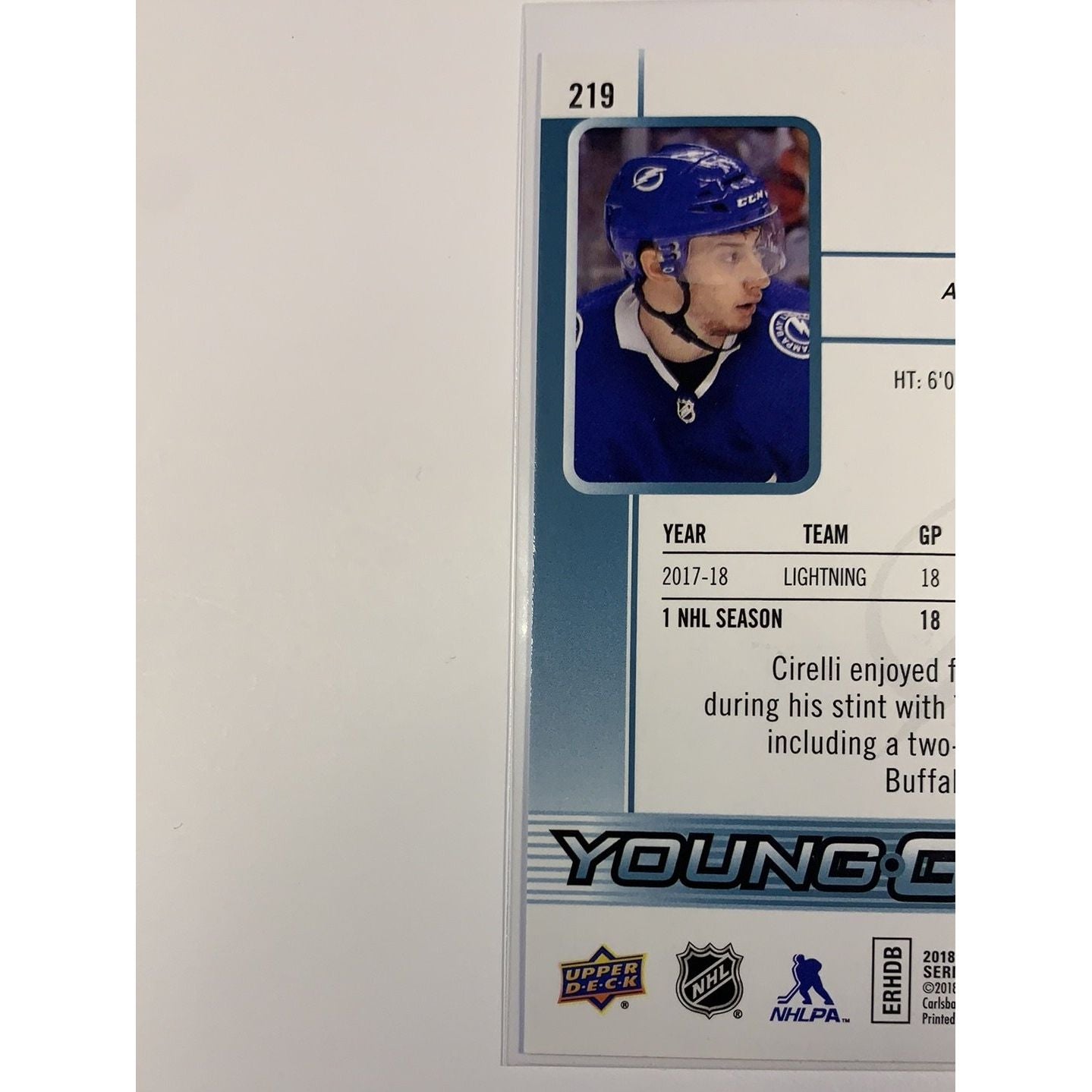  2018-19 Upper Deck Series 1 Anthony Cirelli Young Guns  Local Legends Cards & Collectibles