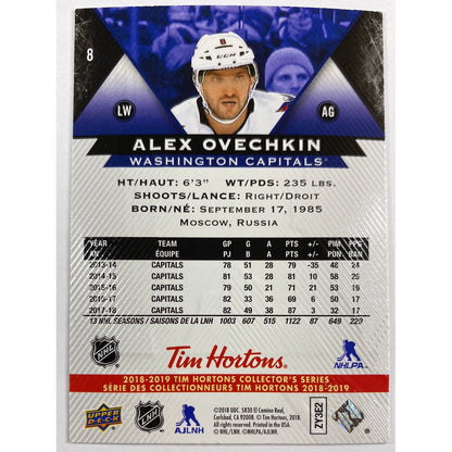 2018-19 Upper Deck Tim Hortons Alex Ovechkin