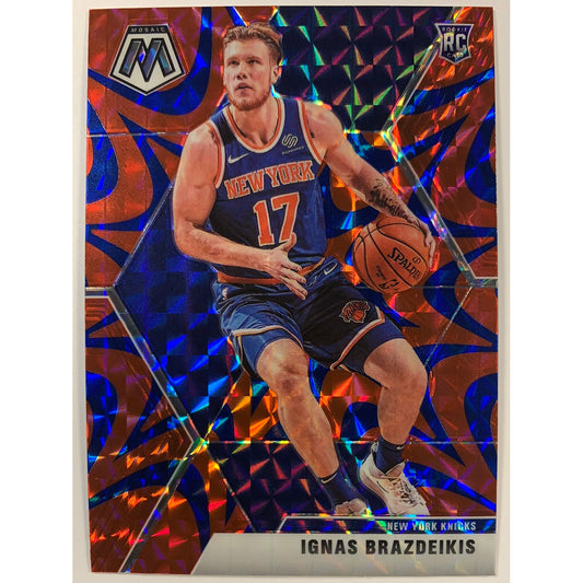 2019-20 Mosaic Ignas Brazdeikis Blue Reactive Prizm