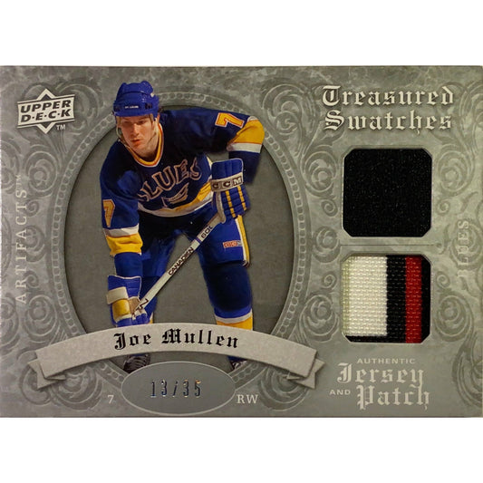 2008-09 Artifacts Joe Mullen Treasured Swatches Authentic Jersey & Patch /35