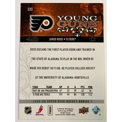 2008-09 Upper Deck Series 1 Jared Ross Young Guns