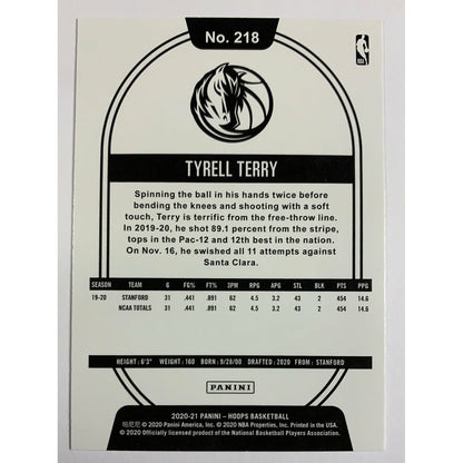 2020-21 Hoops Tyrell Terry RC Local Legends Cards & Collectibles