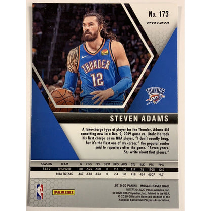  2019-20 Mosaic Steven Adams Silver Prizm  Local Legends Cards & Collectibles