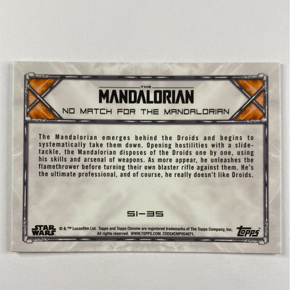 Topps Chrome The Mandalorian No Match For the Mandalorian Refractor | Local Legends Cards & Collectibles