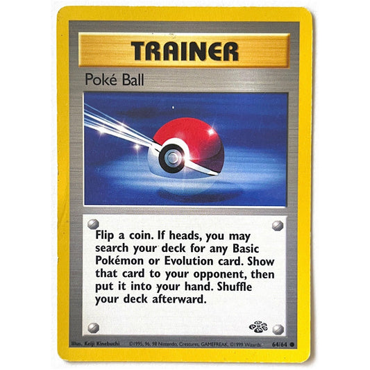 Jungle Poke Ball Trainer Common Non Holo 64/64