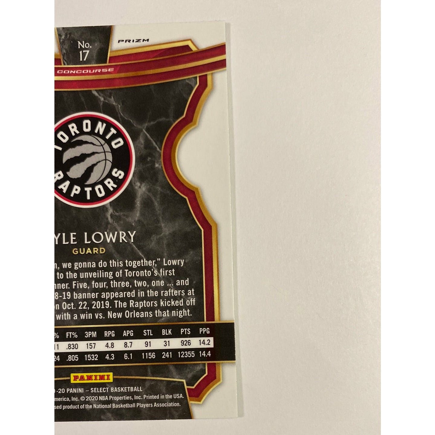 2019-20 Mosaic Kyle Lowry Purple White Green Prizm