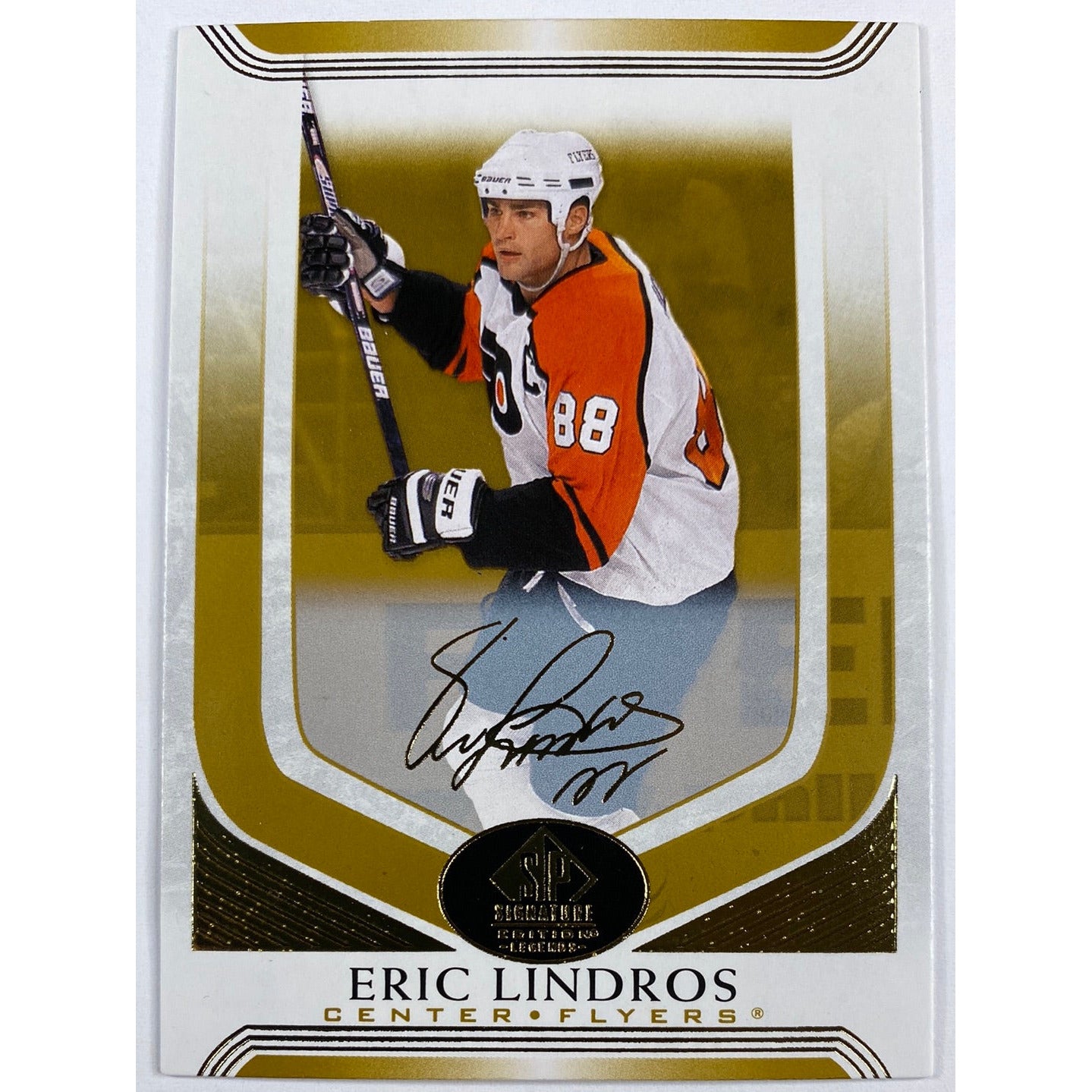 2020-21 SP Signature Edition Legends Eric Lindros Gold Script