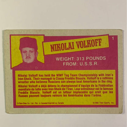 1985 Titan Sports Nikolai Volkoff