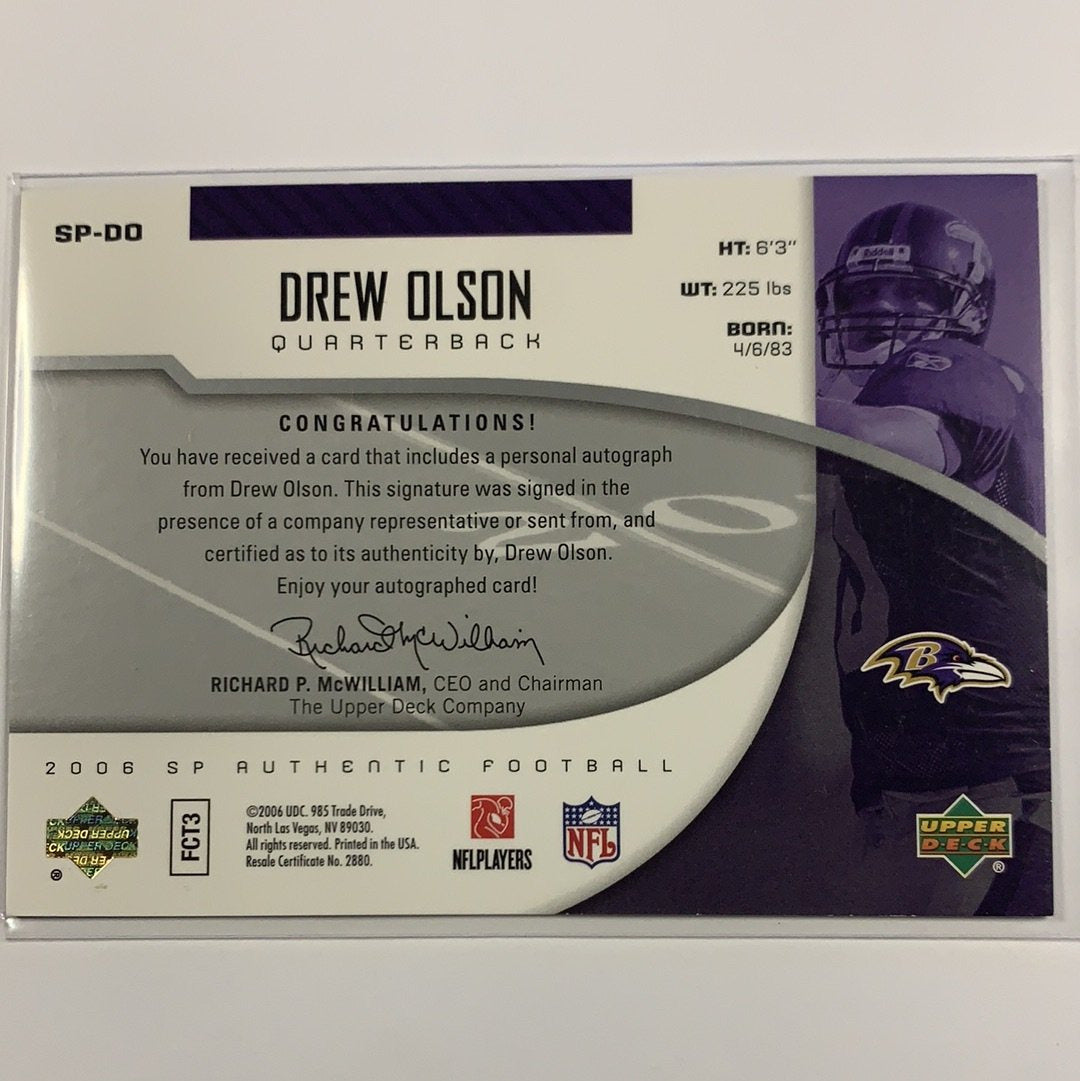  2006 Sp Authentic Drew Olson Autograph  Local Legends Cards & Collectibles