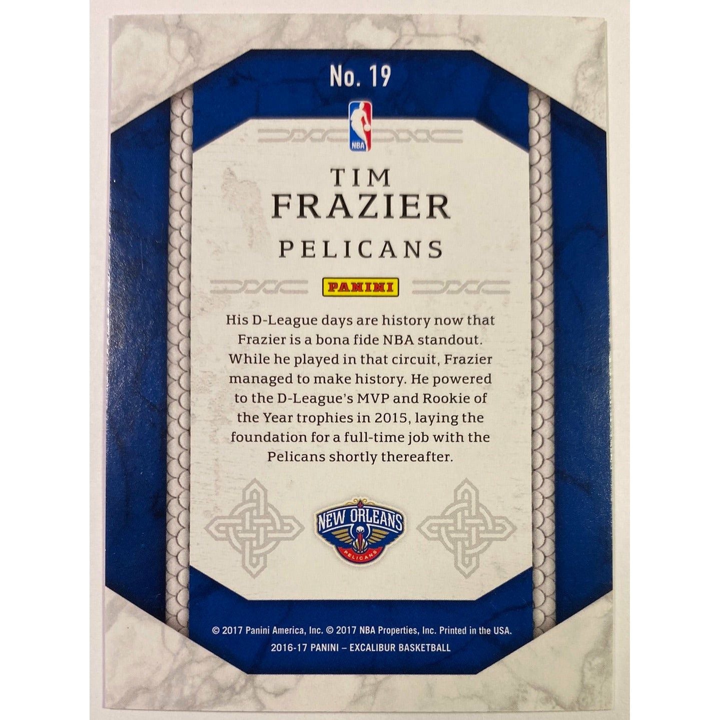 2016-17 Excalibur Tim Frazier Run The Gauntlet /99