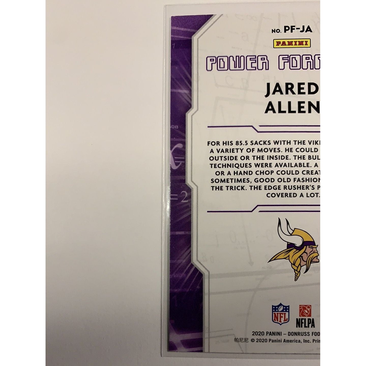  2020 Donruss Jared Allen Power Formulas  Local Legends Cards & Collectibles