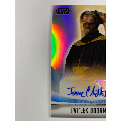 Topps Chrome The Mandalorian Twi’Lek Doorman Isaac Singleton Jr Auto Refractor