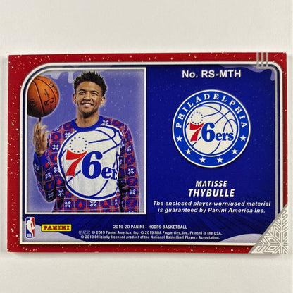 2019-20 Hoops Matisse Thybulle Winter Sweater Patch