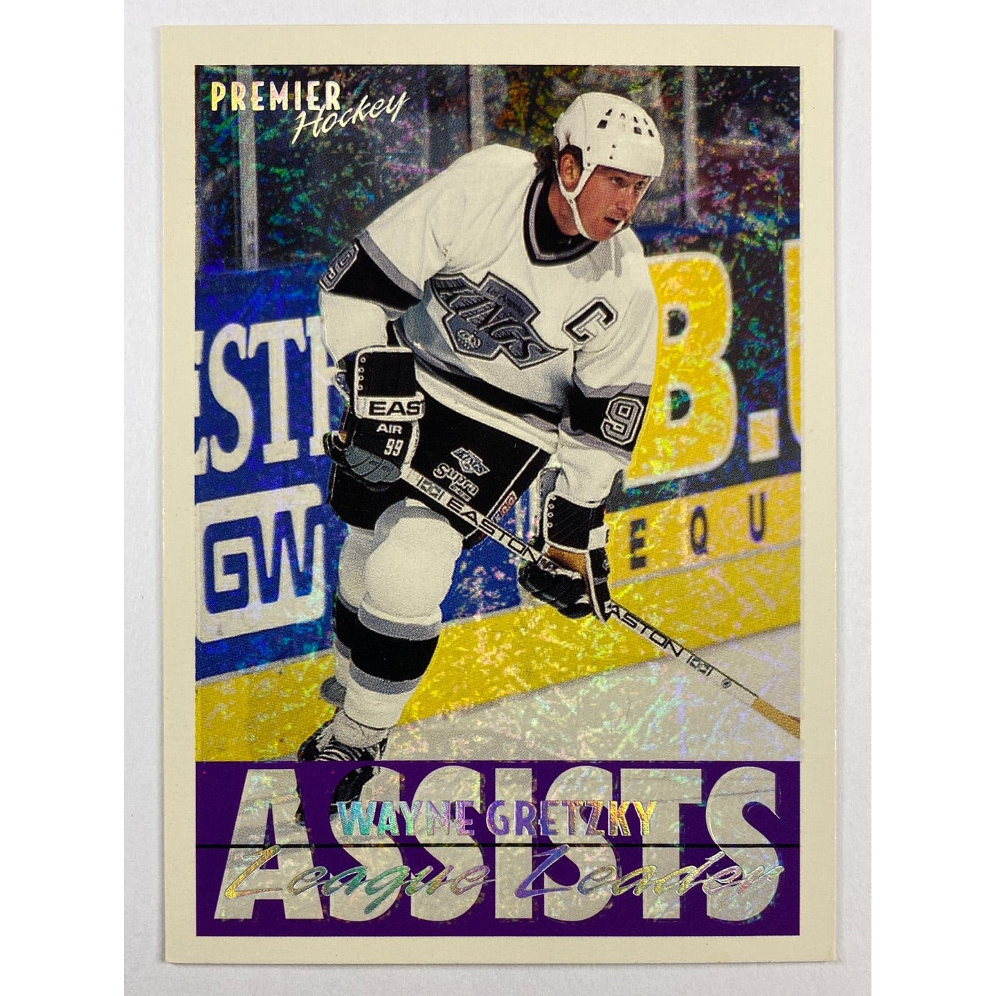 1994 Topps Premier Wayne Gretzky Assists Leader Special Effects