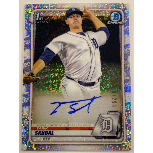 2020 Bowman Chrome Tarik Skubal Speckle Refractor Auto 10/299