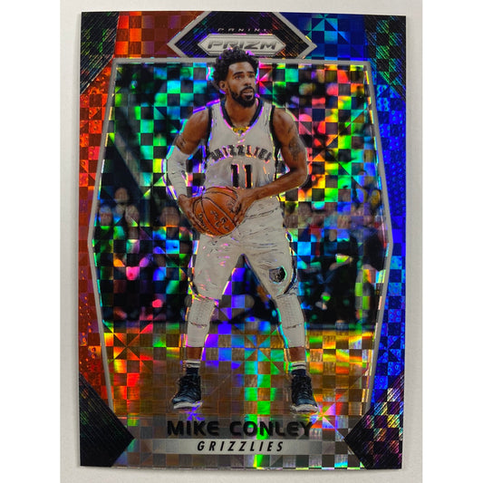 2017-18 Panini Prizm Mike Conley Red Blue Checkerboard Prizm