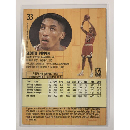  1991 Fleer Scottie Pippen Base #33  Local Legends Cards & Collectibles