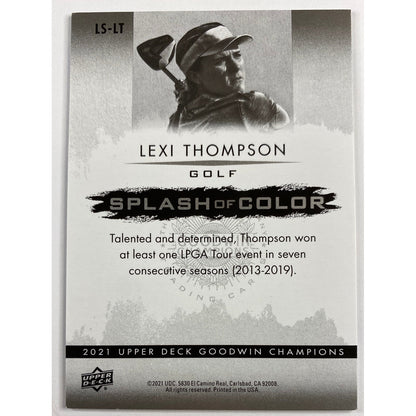 2021 Upper Deck Goodwin Champions Lexi Thompson Splash of Color 3D Lenticular