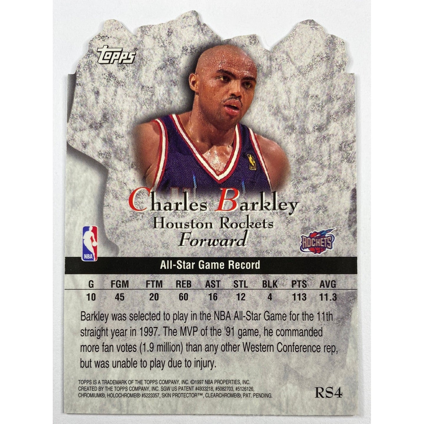 1997-98 Topps Charles Barkley Rock Stars Die Cut