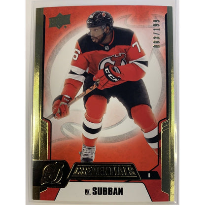  2019-20 Credentials PK Subban Red Parallel /199  Local Legends Cards & Collectibles