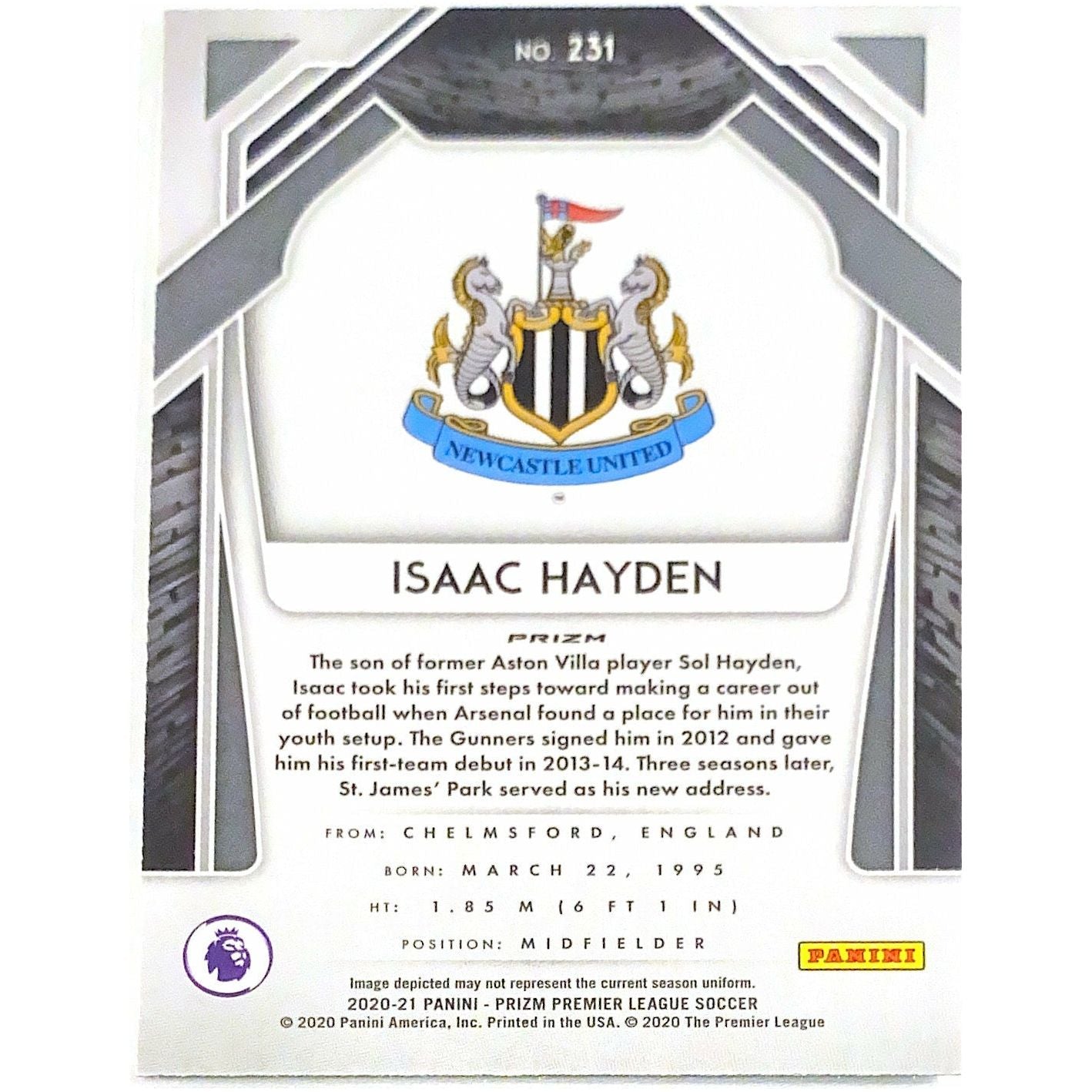 2020-21 Prizm Premier League Isaac Hayden Green Wave Prizm