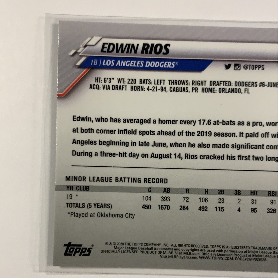  2020 Topps Chrome Edwin Rios RC  Local Legends Cards & Collectibles