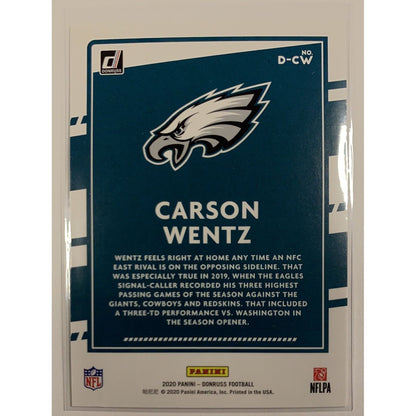  2020 Donruss Carson Wentz Dominators  Local Legends Cards & Collectibles