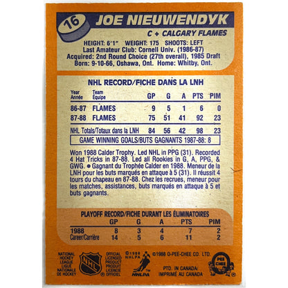 1988-89 O-Pee-Chee Joe Nieuwendyk Rc