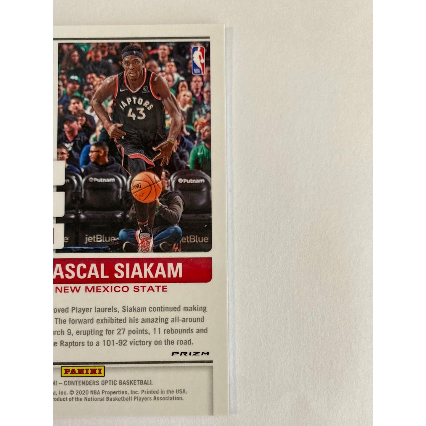 2019-20 Contenders Optic Pascal Siakam Red Wave Prizm