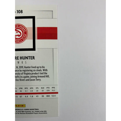 2019-20 Chronicles De’Andre Hunter Rookie Card