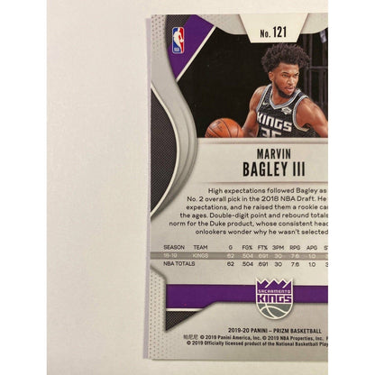 2019-20 Panini Prizm Marvin Bagley lll Green Holo Prizm