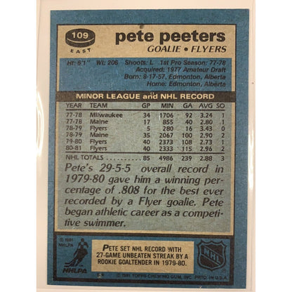  1981 Topps Pete Peters In Person Auto  Local Legends Cards & Collectibles