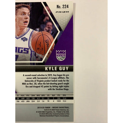 2019-20 Mosaic Kyle Guy Blue Reactive Prizm RC