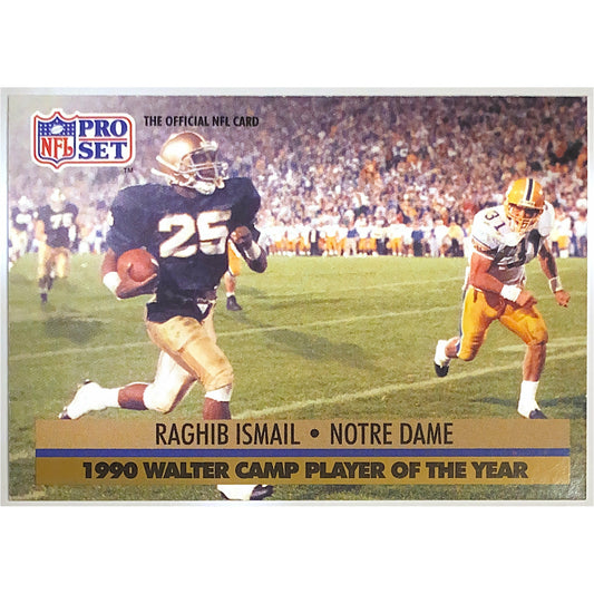 1991 Pro Set NFL Raghib Ismail 1990 Walter Camp Player of the Year #36