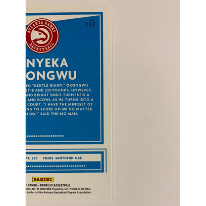 2020-21 Donruss Onyeka Okongwu Rated Rookie