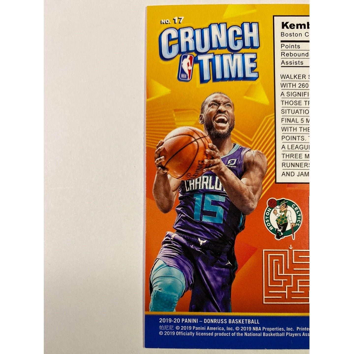  2019-20 Donruss Kemba Walker Crunch Time  Local Legends Cards & Collectibles