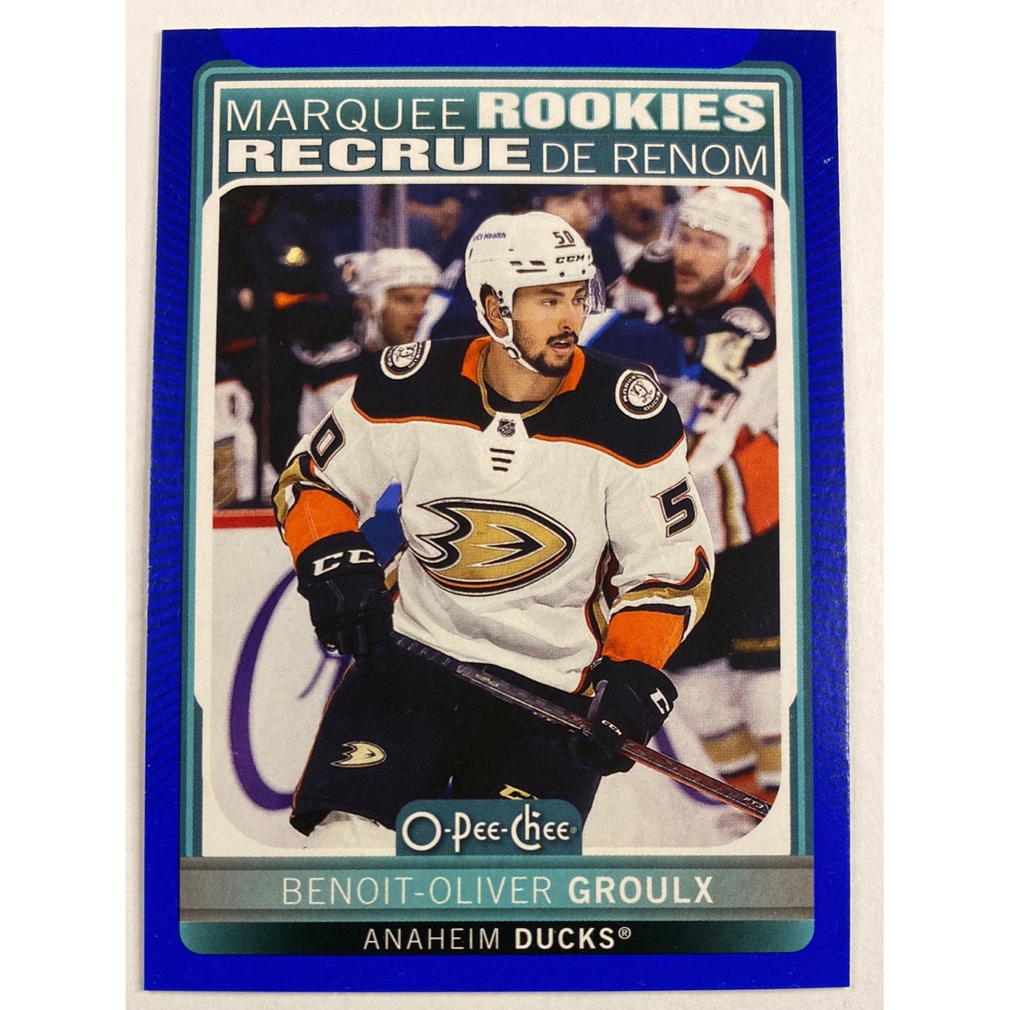 2021-22 O-Pee-Chee Benoit-Olivier Groulx Blue Boarder Marquee Rookies