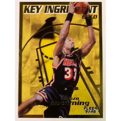  1997-98 Fleer Gold Alonzo Mourning Key Ingredient Clear Cut  Local Legends Cards & Collectibles