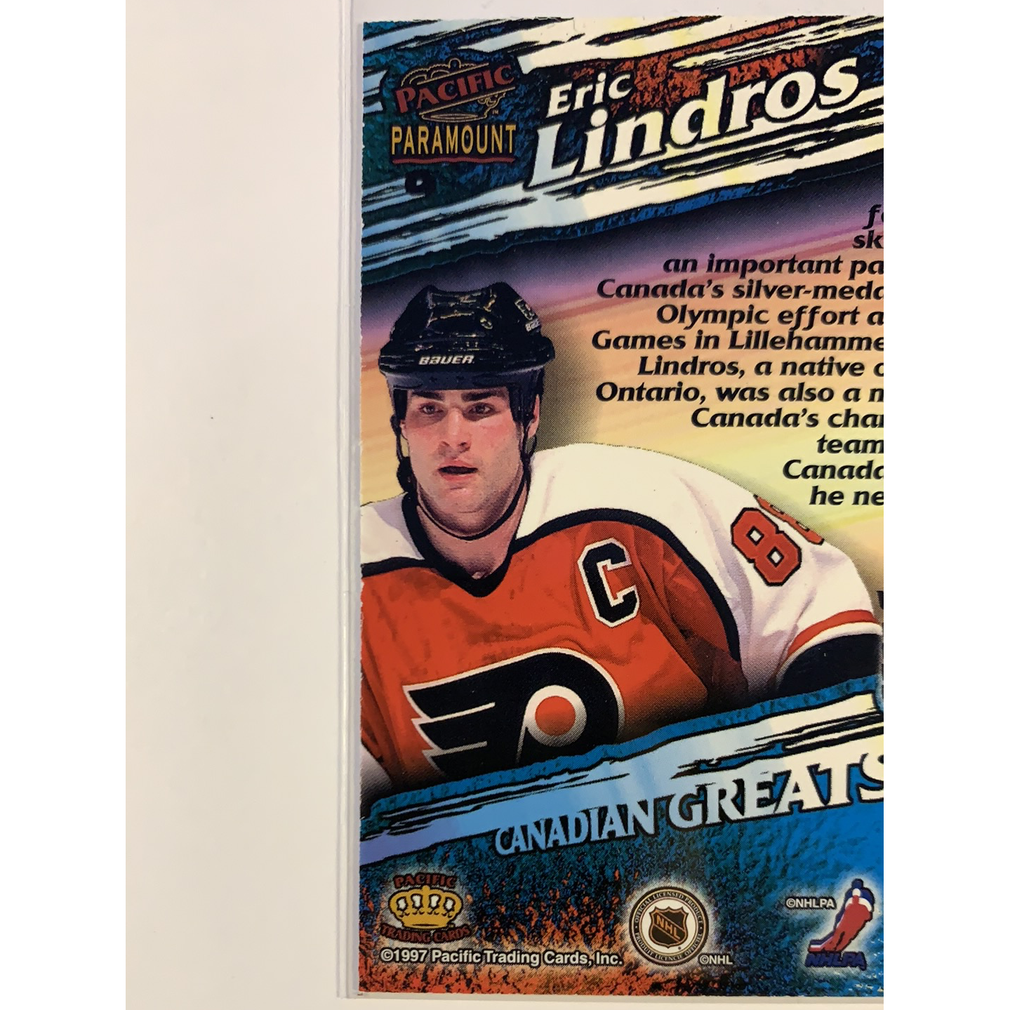 1997 Pacific Eric Lindros Canadian Greats  Local Legends Cards & Collectibles