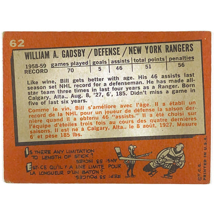 1959-60 Topps Bill Gadsby