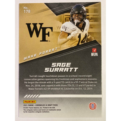 2021 XR Chronicles Sage Surratt RC