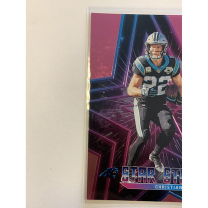  2020 Donruss Elite Christian McCaffrey Star Status Pink Parallel DAMAGED  Local Legends Cards & Collectibles