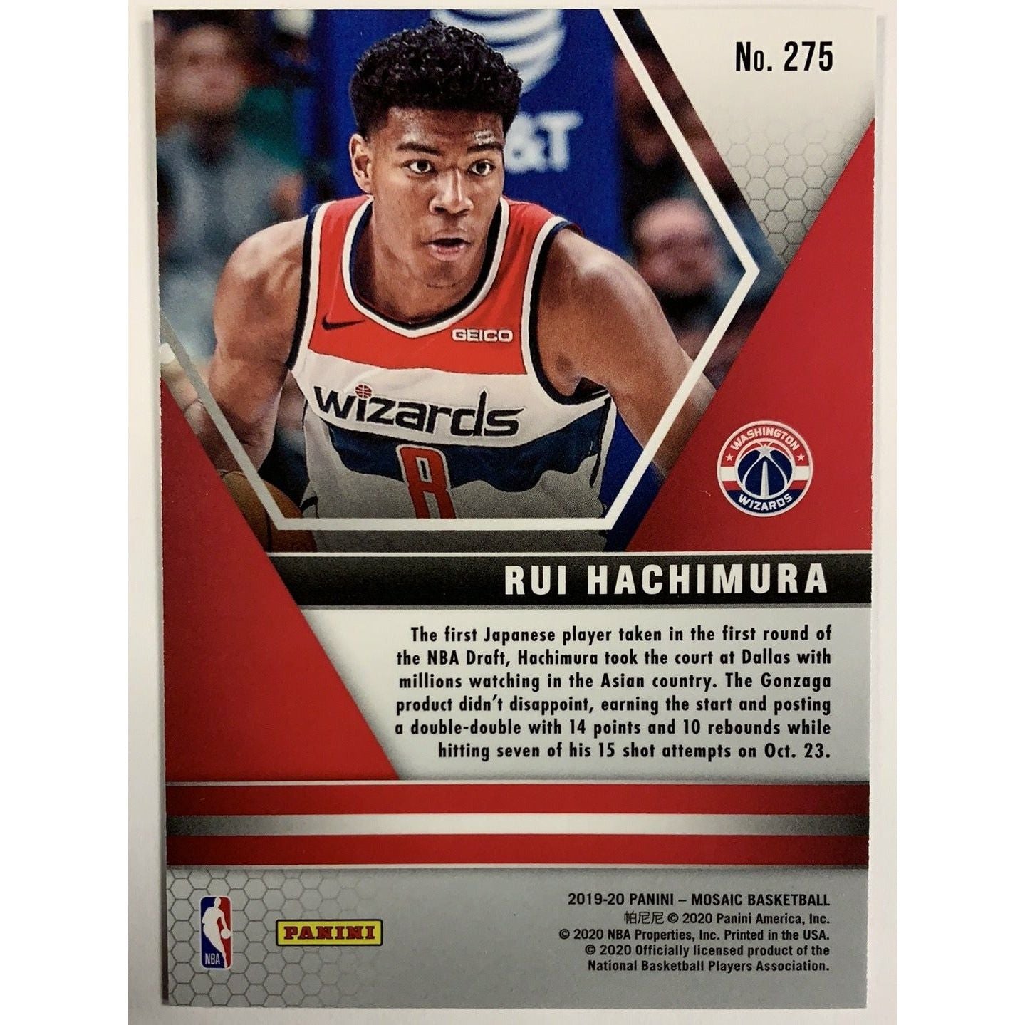 2019-20 Mosaic Rui Hachimura Rookie Card-Local Legends Cards & Collectibles