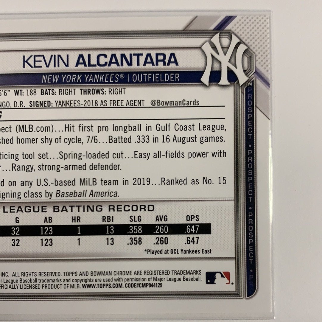  2021 Bowman 1st Kevin Alcantara BP-97  Local Legends Cards & Collectibles