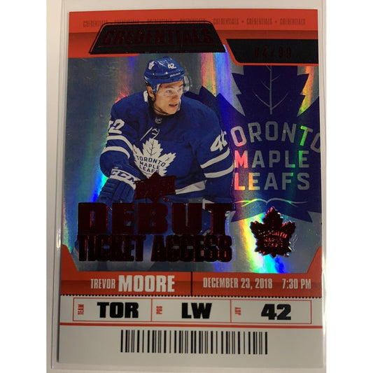  2019-20 Credentials Trevor Moore Debut Ticket Access /99  Local Legends Cards & Collectibles