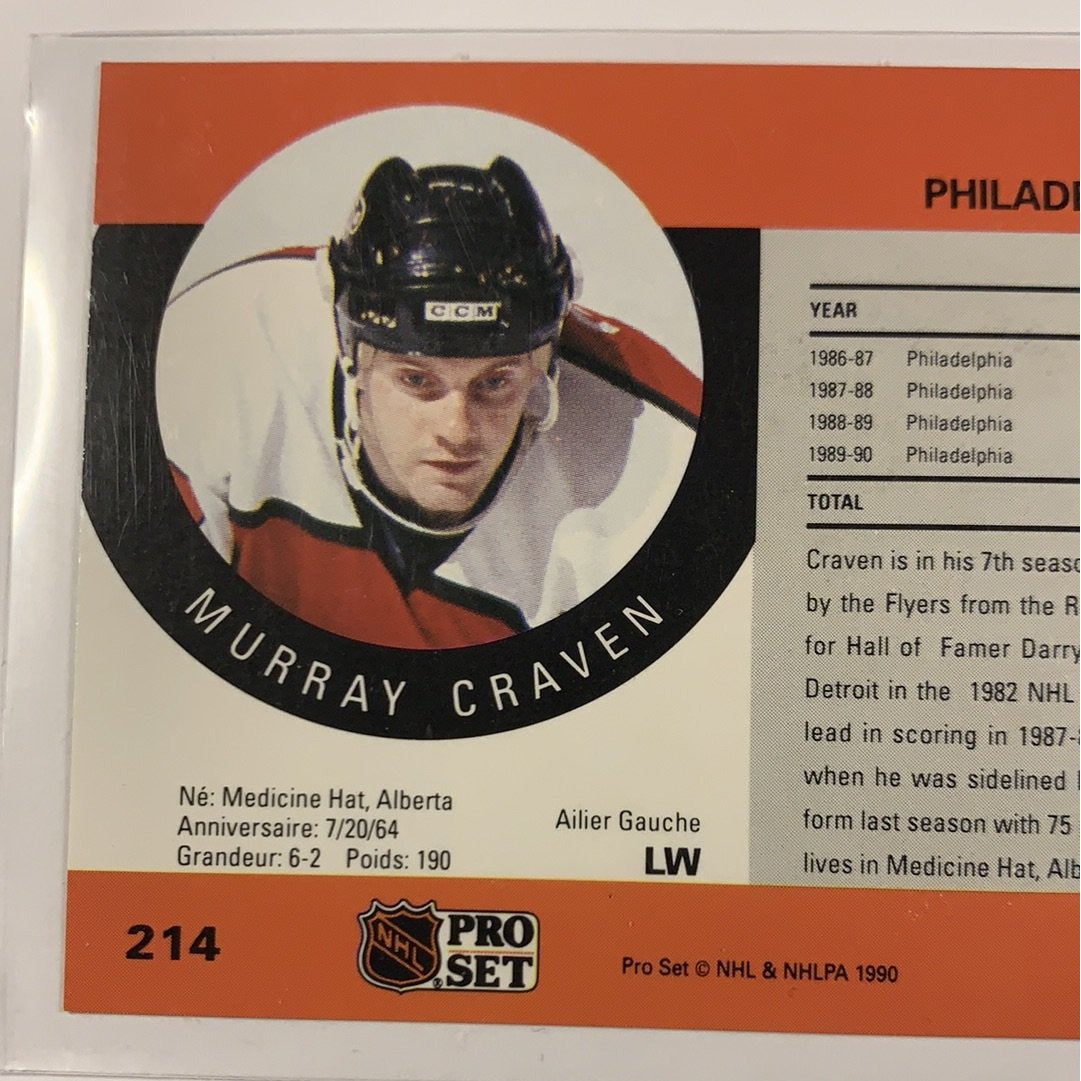  1990 Pro Set Murray Craven In Person Auto  Local Legends Cards & Collectibles